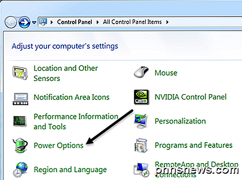 Konfigurer strømalternativer i Windows 7/8 / 8.1