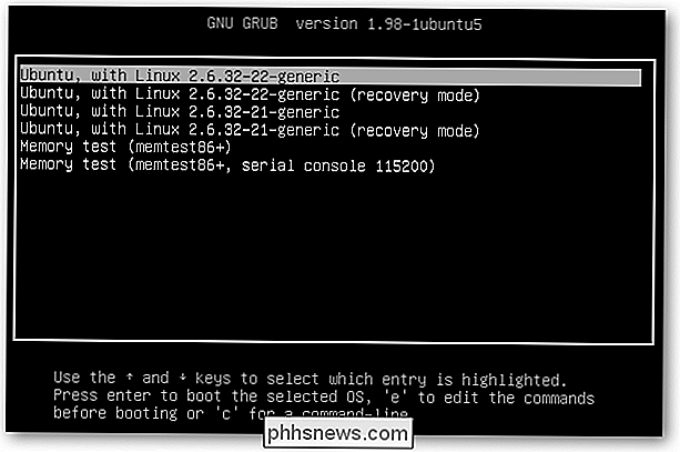 Ryd opp den nye Ubuntu Grub2 Boot-menyen