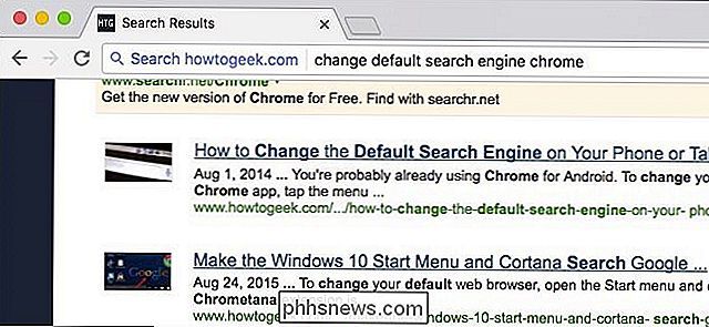 Slik endrer du Chromes standard søkemotor