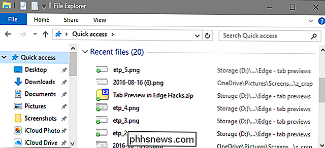 Du har sikkert lagt merke til at File Explorer holder en liste over filer og mapper du nylig har åpnet, og viser dem på bunnen av Filutforsker-vinduet. Det er hendig, men det er noen ganger du vil slette den filhistorikken. Slik gjør du det.