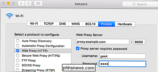 Come configurare un server proxy su un Mac
