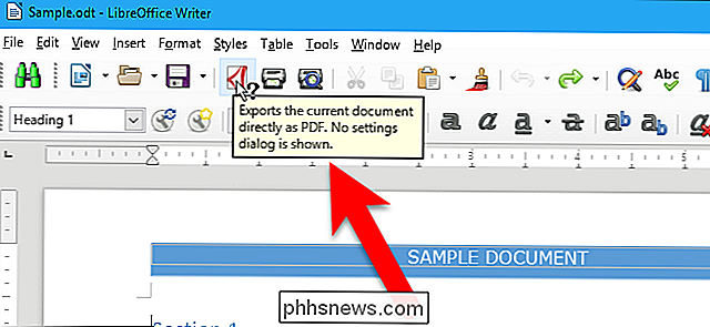 Slik viser du utvidede tips når du beveger deg over knapper i LibreOffice