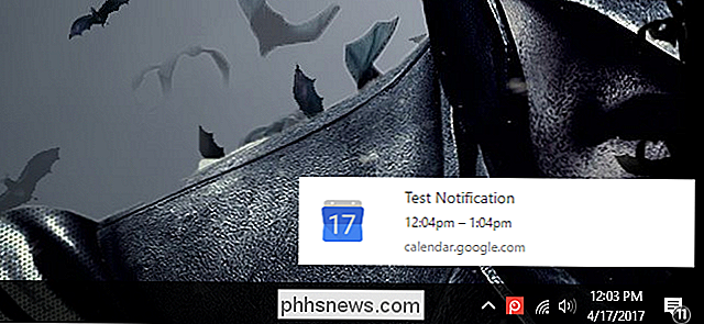 Slik aktiverer du stasjonære meldinger for Google Kalender i Chrome