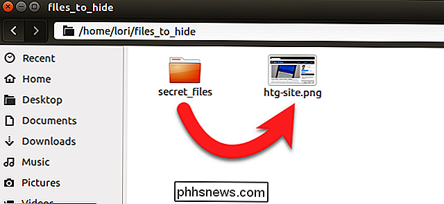 Slik skjuler du en fil eller mappe i et bilde i Linux