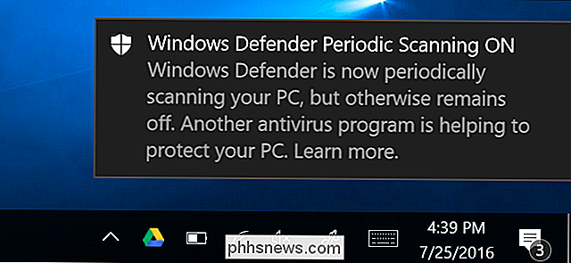 Slik skanner du jevnlig datamaskinen med Windows Defender mens du bruker et annet antivirusprogram
