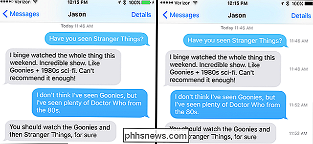Hur man ser när ett textmeddelande skickades på din iPhone