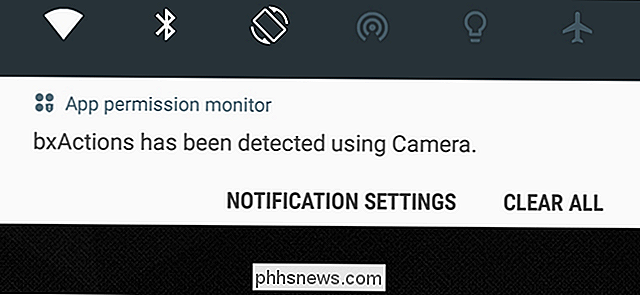 Come interrompere il monitoraggio delle autorizzazioni per app Samsung dalla visualizzazione delle notifiche