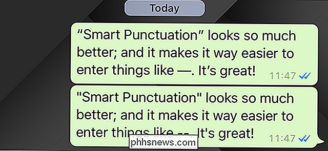Slik slår du av smart tegnsetting på iPhone og iPad