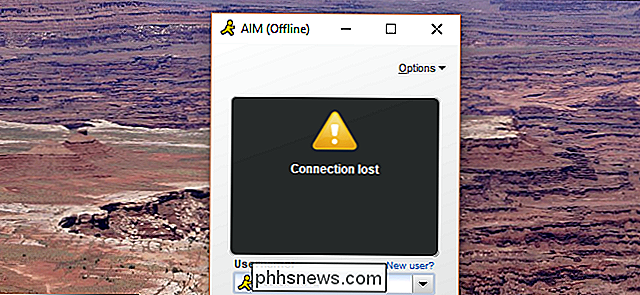 RIP AIM, meldingsprogrammet AOL Never Wanted