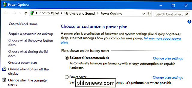 Bör du använda Balanced, Power Saver eller High Performance Power Plan på Windows?