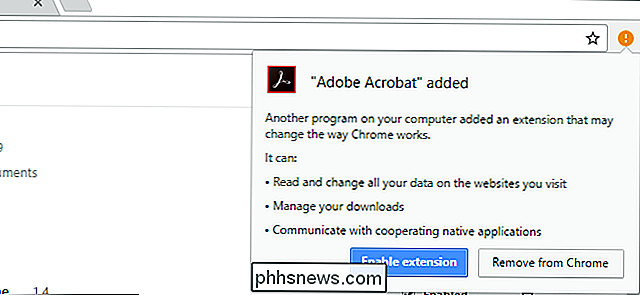 Kas yra Adobe Acrobat plėtinys Chrome nori įdiegti?