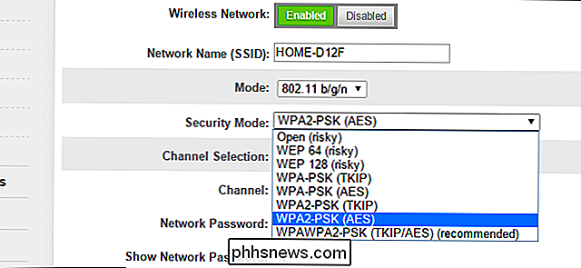 Wi-Fi-säkerhet: Om du använder WPA2-AES, WPA2-TKIP eller Båda?