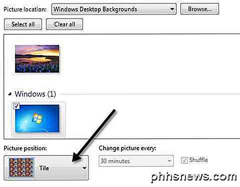 Įdiekite skirtingas dvejetainių monitorių fonus "Windows 7"
