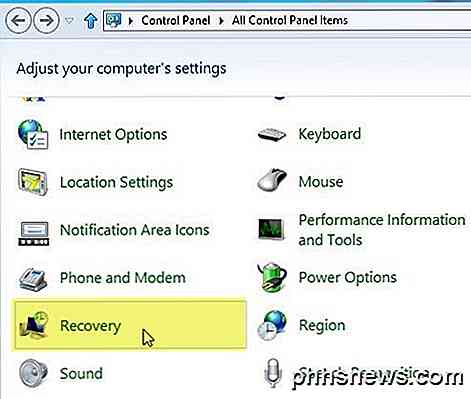 Crear unidad de recuperación USB de arranque en Windows 8/10