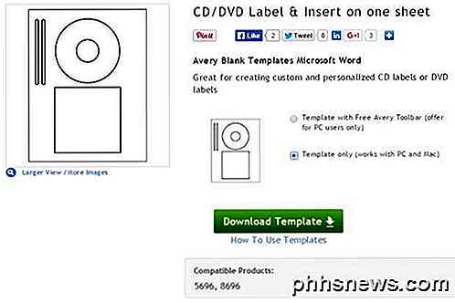 Crea le tue etichette di CD e DVD usando i template gratuiti di MS Word