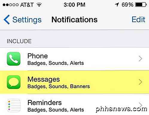 Tekstberichten op de iPhone verbergen (voorbeeld uitschakelen)