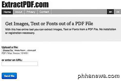 Extrair texto de PDF e arquivos de imagem