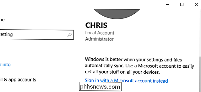 Todas las funciones que requieren una cuenta de Microsoft en Windows 10