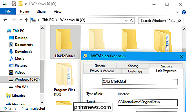 Windows 10, 8, 7 og Vista understøtter alle symbolske links - også kendt som symlinks - der peger på en fil eller mappe på dit system. Du kan oprette dem ved hjælp af kommandoprompt eller et tredjepartsprogram, der hedder Link Shell Extension.