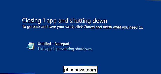 Kontroller, hvor lang tid Windows venter, før du dræber apps ved nedlukning
