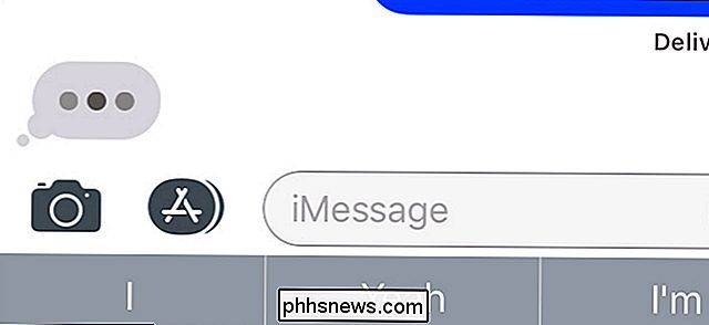 As bolhas de “digitação” do iMessage só aparecem quando estou digitando ativamente?