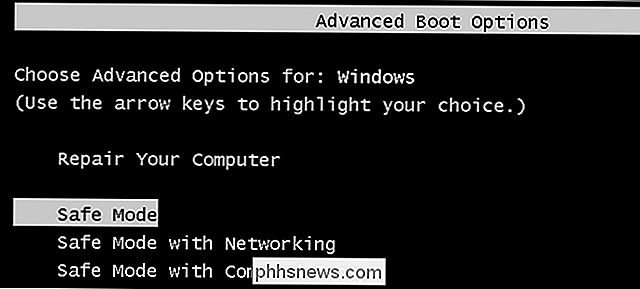 Forceer Windows 7, 8 of 10 om op te starten in de Veilige modus zonder de F8-sleutel te gebruiken