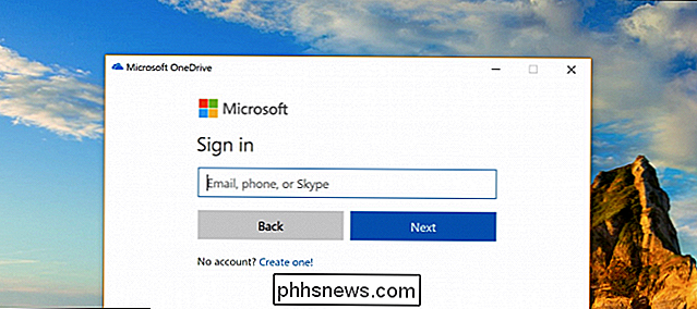 Deshacerse del molesto Microsoft OneDrive Iniciar sesión Popup