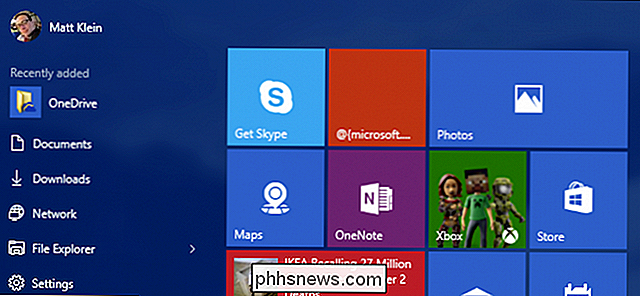 Lær at kende menuen Ny start i Windows 10
