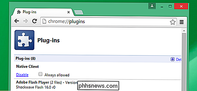 Google Chrome bevat 5 browserplug-ins, en hier zijn wat ze doen
