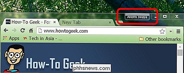 Hoe verbergt u de knop Nieuwe gebruikersprofielnaam in Google Chrome?