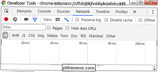 Como você monitora solicitações feitas por uma extensão do Google Chrome?