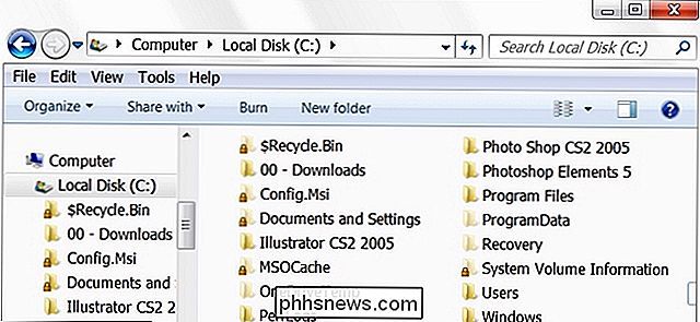 Hur visar eller döljer du Windows-dolda filer med en kommandoradsbyte?