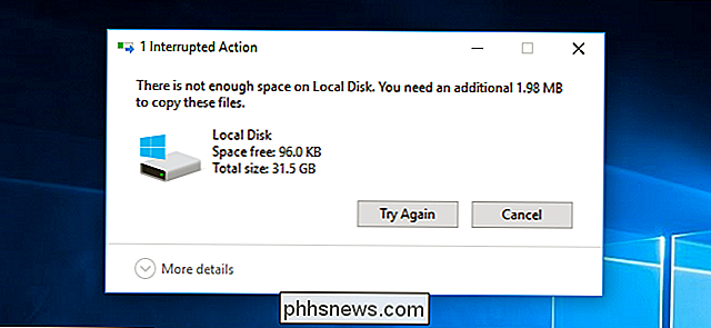 Hoeveel vrije ruimte moet u achterlaten op uw Windows-pc?