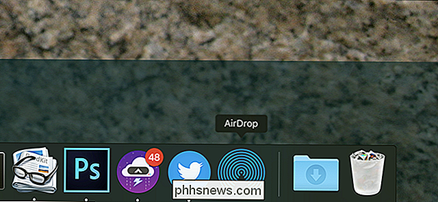 Sådan tilføjer du et AirDrop-ikon til din MacOS-dock