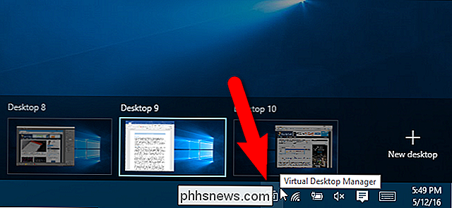 Slik legger du til en indikator for å se hvilket virtuelt skrivebord du er på i Windows 10