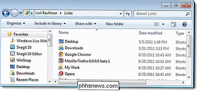 Cómo agregar aplicaciones a la lista de favoritos del Explorador de Windows 7