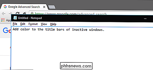 Cómo agregar color a barras de título inactivas en Windows 10
