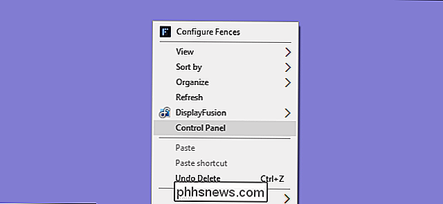 Hur man lägger till kontrollpanelen i Windows-kontextmenyn