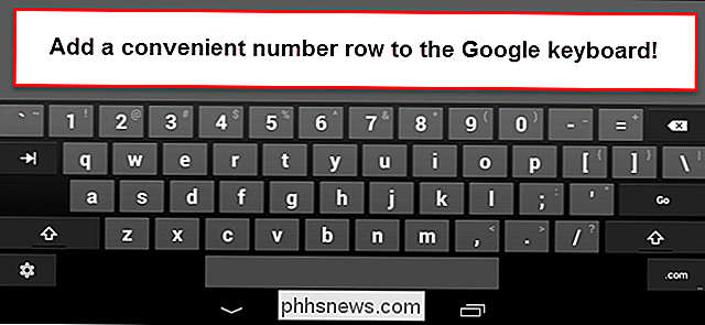 Jak přidat přidělený číselný řádek do klávesnice Google v režimu