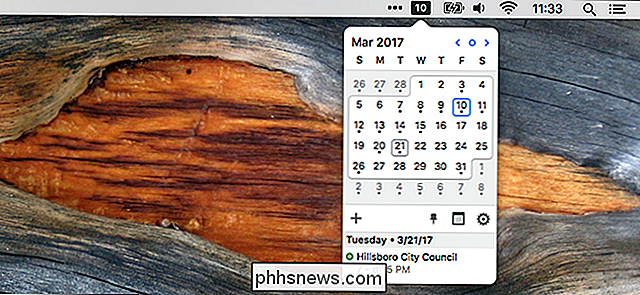 Sådan tilføjes en drop-down-kalender til macOS-menulinjen Ur