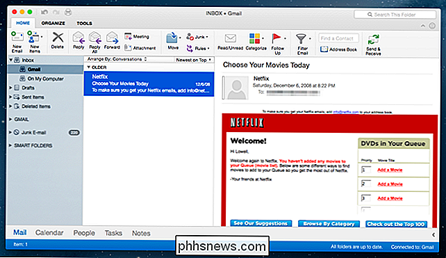 Cómo agregar Gmail a la nueva perspectiva (Office 365) para Mac OS X