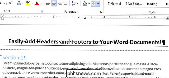 Cómo agregar un encabezado o pie de página a un documento de Word