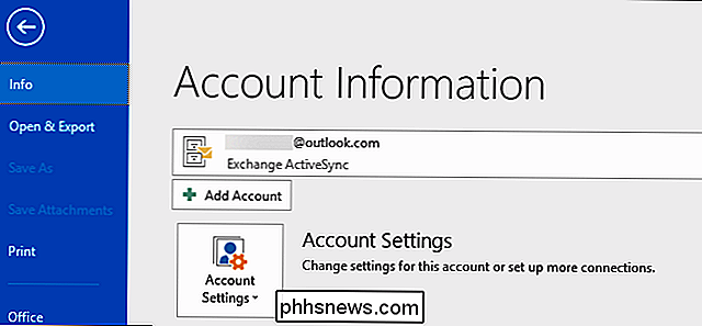 Jak přidat e-mailovou adresu aplikace Outlook.com do aplikace Microsoft Outlook