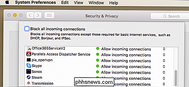 Come consentire alle app di comunicare tramite il firewall del Mac