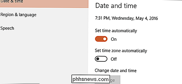 Så här tillåter du en vanlig Windows 10-användare att ändra tid och datum