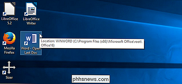 Hur öppnar du det senaste dokumentet automatiskt i Microsoft Word för Windows