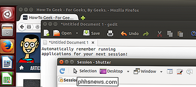 Actieve applicaties automatisch onthouden van uw laatste sessie in Ubuntu 14.04