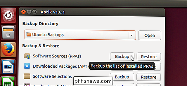 Back-up en herstel van uw apps en PPA's in Ubuntu Aptik gebruiken