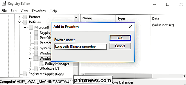 Comment marquer des emplacements dans le registre Windows