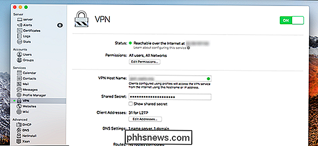 Vytvoření vlastní sítě VPN s serverem MacOS Server